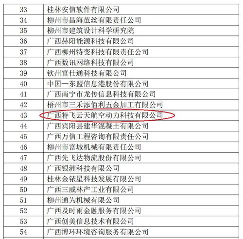 企業(yè)發(fā)展 特飛公司入選廣西2017年第三批擬認(rèn)定高新技術(shù)企業(yè)名單